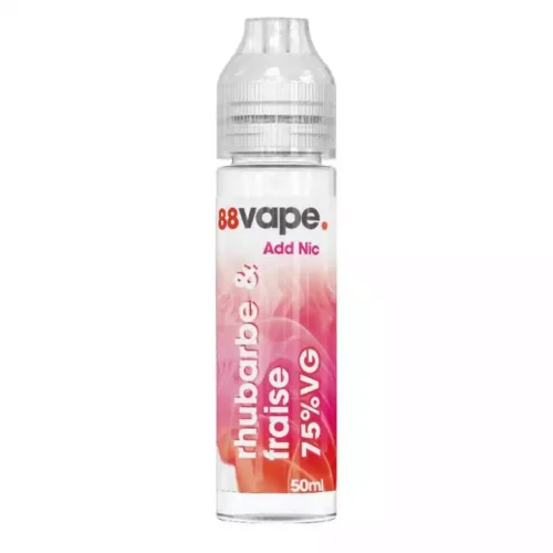 88 Vape rhubarbe fraise 50ml eliquide épais à booster 25/75