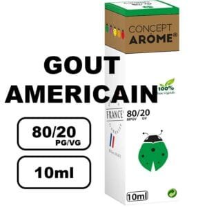 Conceptarome 10ml e-liquide saveur naturelle bio Sans additifs- gout américain