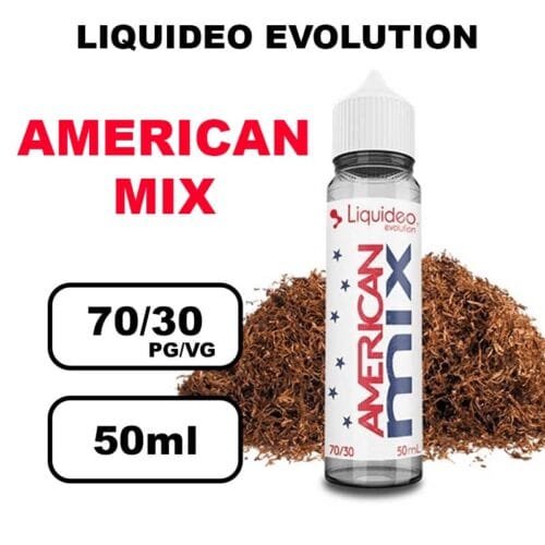 Liquideo Evolution 50ml E-liquides saveurs intenses, surprenantes- americain mix