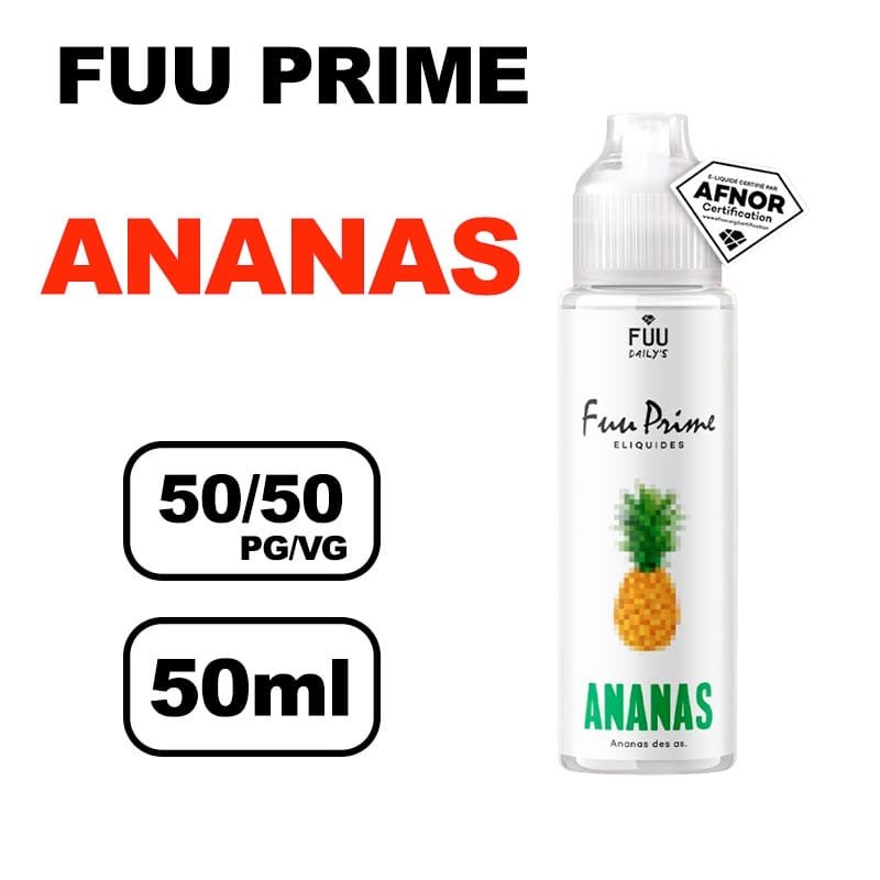 Fuu prime 50ml E-liquide prêt à booster pour cigarette electronique- ananas