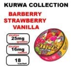 KURWA collection 12mg Nicotine pouches sans tabac- barberry