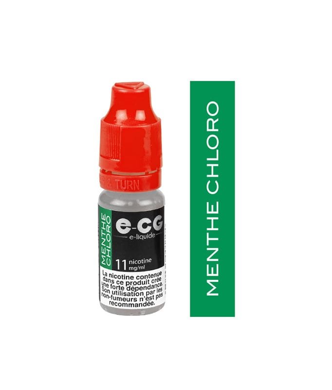 E-cg vap 10ml e-liquide saveur mono arômes -menthe chloro