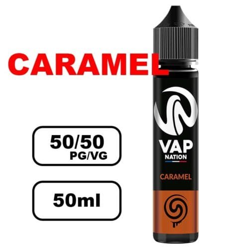 Vap nation Origin's 50ml e-liquide flacon mono arôme pour cigarette electronique au bureau de tabac- caramel