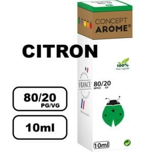 Conceptarome 10ml e-liquide saveur naturelle bio Sans additifs- citron