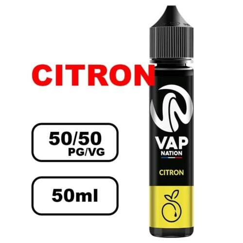 Vap nation Origin's 50ml e-liquide flacon mono arôme pour cigarette electronique au bureau de tabac- citron