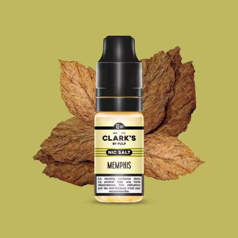 clark s by pulp memphis classic nic salt e liquide tabac 10ml
