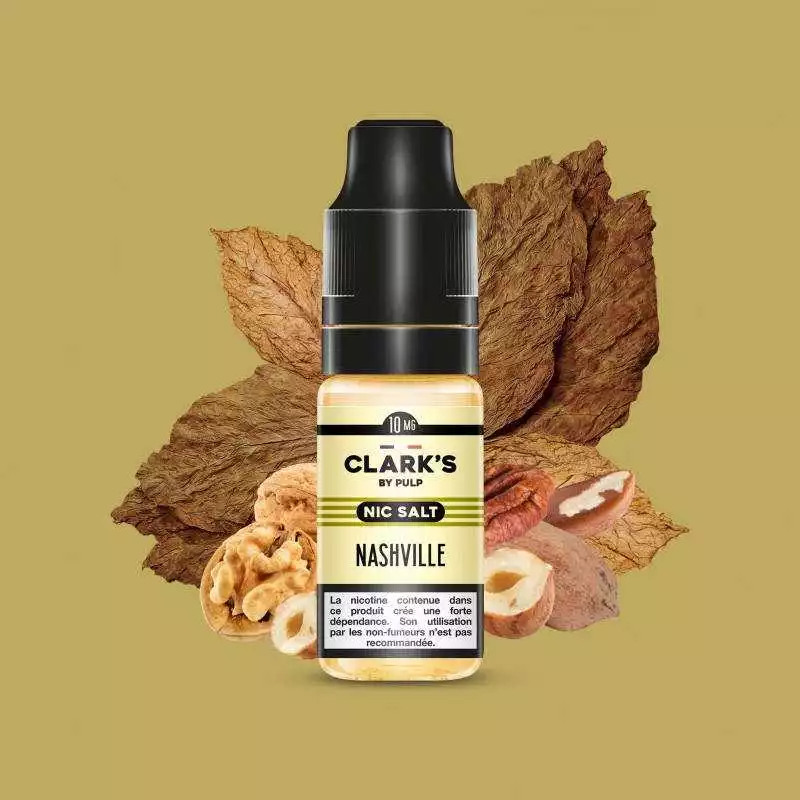 clark s by pulp nashville classic nic salt e liquide tabac 10ml