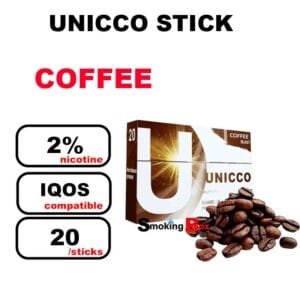 UNICCO Sticks nicotinés sans tabac compatible IQOS avec lame chauffante HNB x20 bâtonnets- coffee