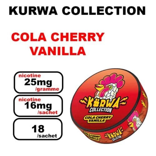 KURWA collection 12mg Nicotine pouches sans tabac- cola cherry