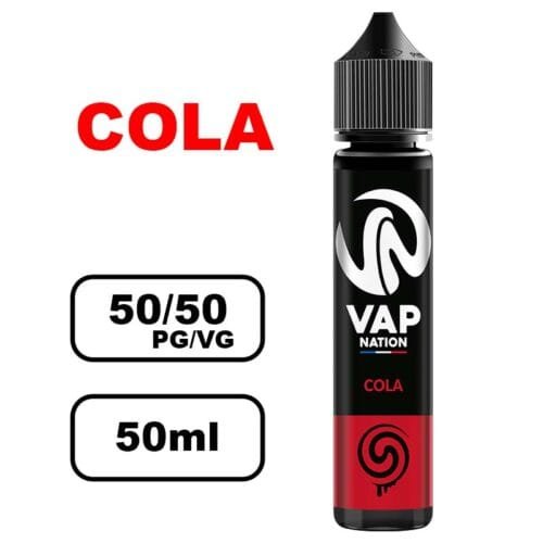 Vap nation Origin's 50ml e-liquide flacon mono arôme pour cigarette electronique au bureau de tabac- cola