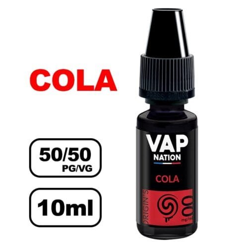 Vap nation Origin's 10ml e-liquide mono arôme pour cigarette electronique au bureau de tabac- cola
