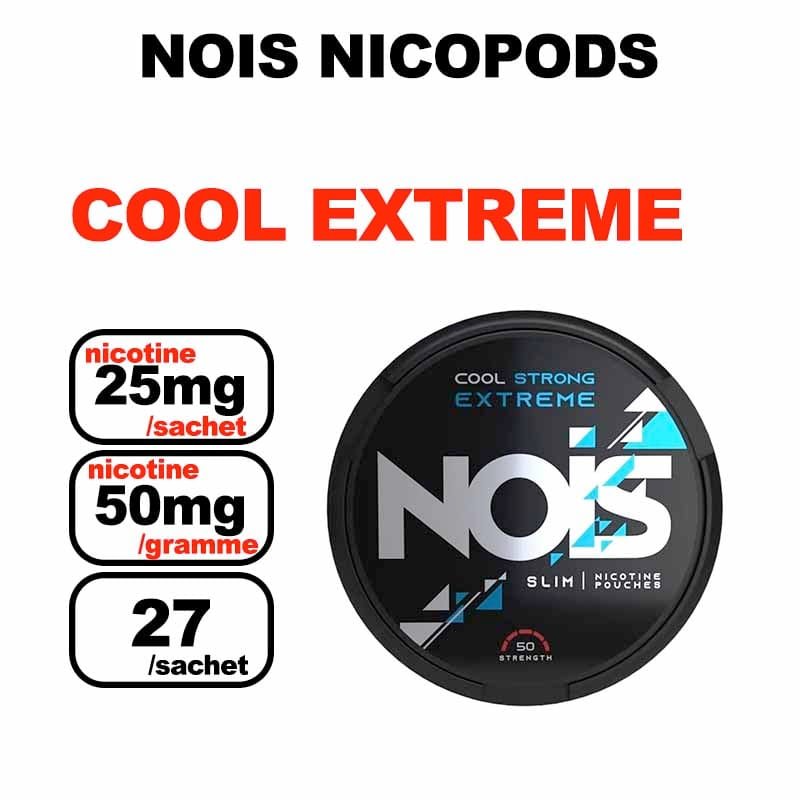 Snus NOIS Extreme 25mg Slim Nicotine Pouches sans tabac- cool extreme