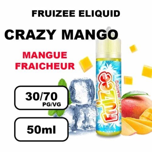 Fruizee eliquid france 50ml e-liquide fruité frais pour cigarette electronique- crazy mango