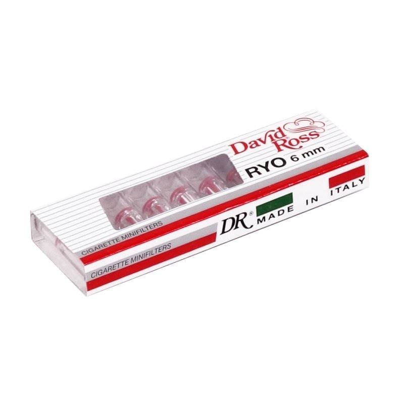 DAVID ROSS Filtres x10 filtres 6mm transparent Anti-goudron et nicotine