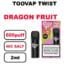 Toovap Twist x1 cartouche 2ml eliquide pré-rempli sans fuite- dragon fruit