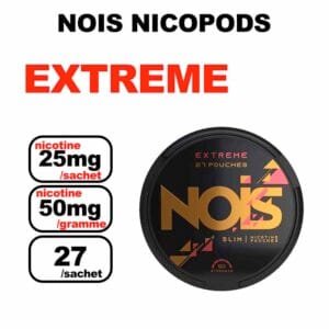 Snus NOIS Extreme 25mg Slim Nicotine Pouches sans tabac- extreme