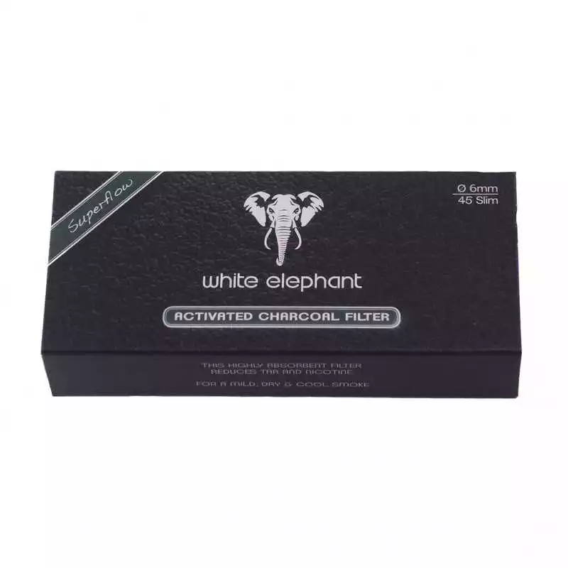 WHITE ELEPHANT Filtre 6mm pipe charbon atif anti goudron impureté