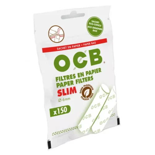 filtre-slim-ocb-en-papier-6mm-sachet-x150-filtres-sans-plastique