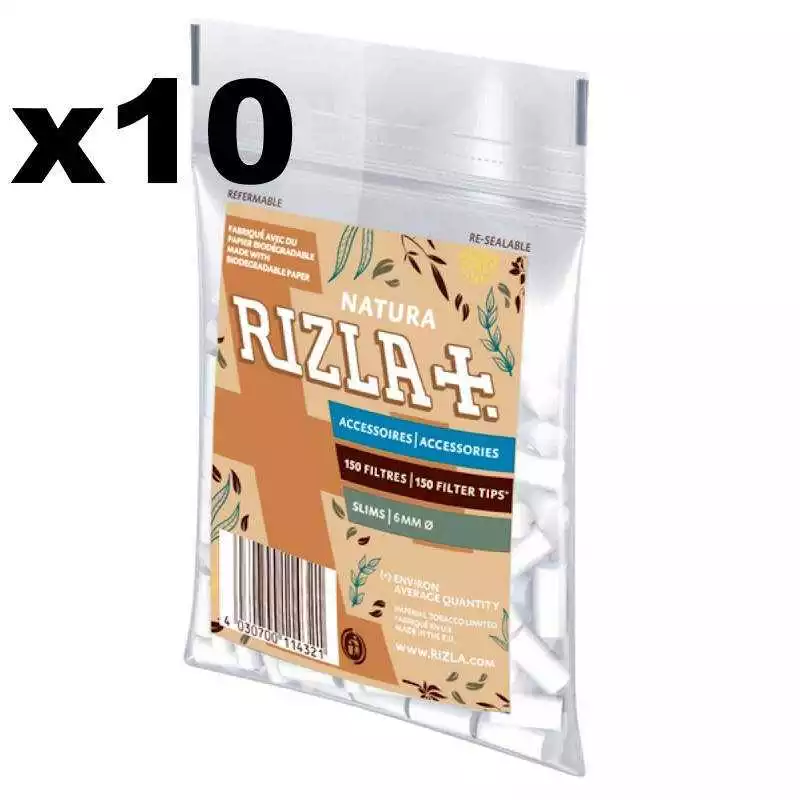 filtre rizla chanvre bio x10