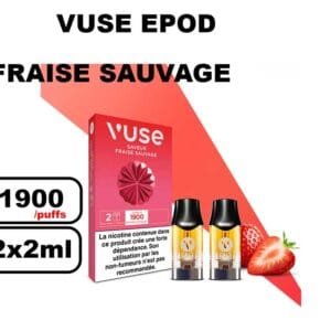 Vuse cartouche Epod x2 1.9ml Capsule ePOD eliquide pré-remplie pour vapoteur- fraise