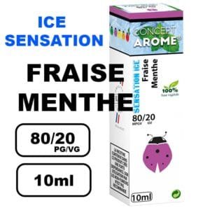 Conceptarome sensation Ice 10ml e-liquide saveur naturelle bio Sans additifs pour cigarette électronique- fraise givré