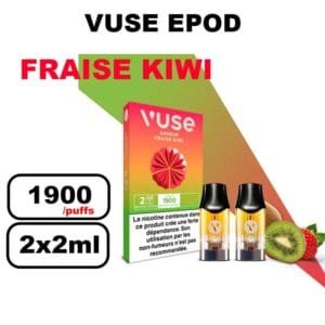 Vuse cartouche Epod x2 1.9ml Capsule ePOD eliquide pré-remplie pour vapoteur- fraise kiwi