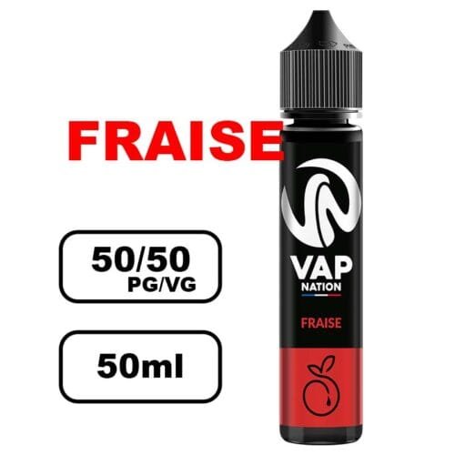 Vap nation Origin's 50ml e-liquide flacon mono arôme pour cigarette electronique au bureau de tabac- fraise