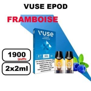 Vuse cartouche Epod x2 1.9ml Capsule ePOD eliquide pré-remplie pour vapoteur- framboise