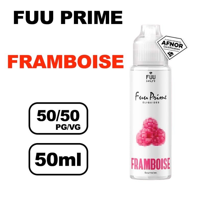 Fuu prime 50ml E-liquide prêt à booster pour cigarette electronique- framboise