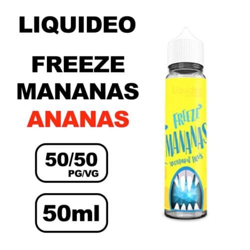 Liquideo Freeze 50ml E-liquide fruité glacée, Parfait pour vape longue durée- ananas