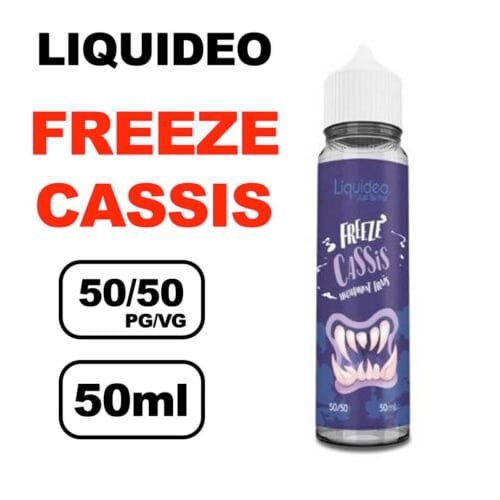 Liquideo Freeze 50ml E-liquide fruité glacée, Parfait pour vape longue durée- cassis