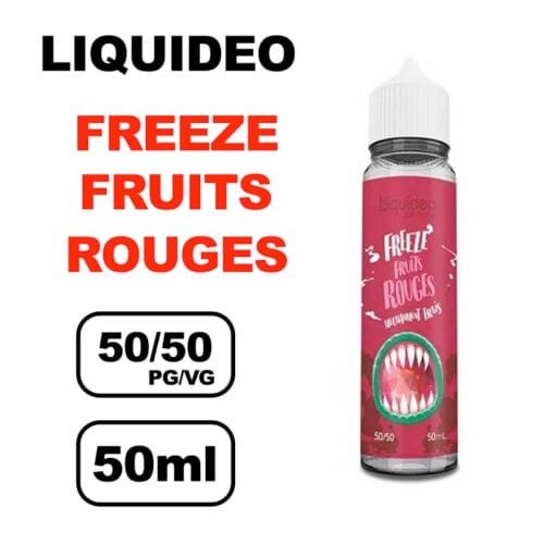 Liquideo Freeze 50ml E-liquide fruité glacée, Parfait pour vape longue durée- fruits rouges