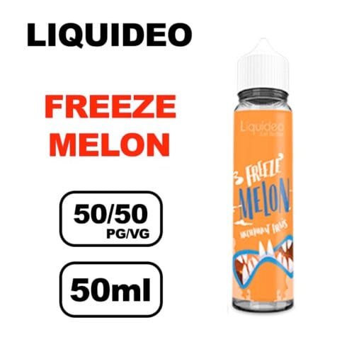 Liquideo Freeze 50ml E-liquide fruité glacée, Parfait pour vape longue durée- melon