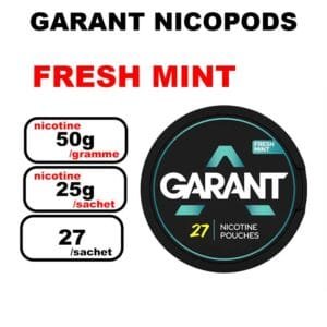 Snus GARANT Extreme 25mg Slim Nicotine pouches sans tabac- fresh mint