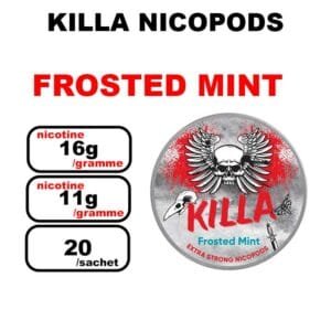 Snus KILLA 11mg Nicotine pouches sans tabac- frosted mint