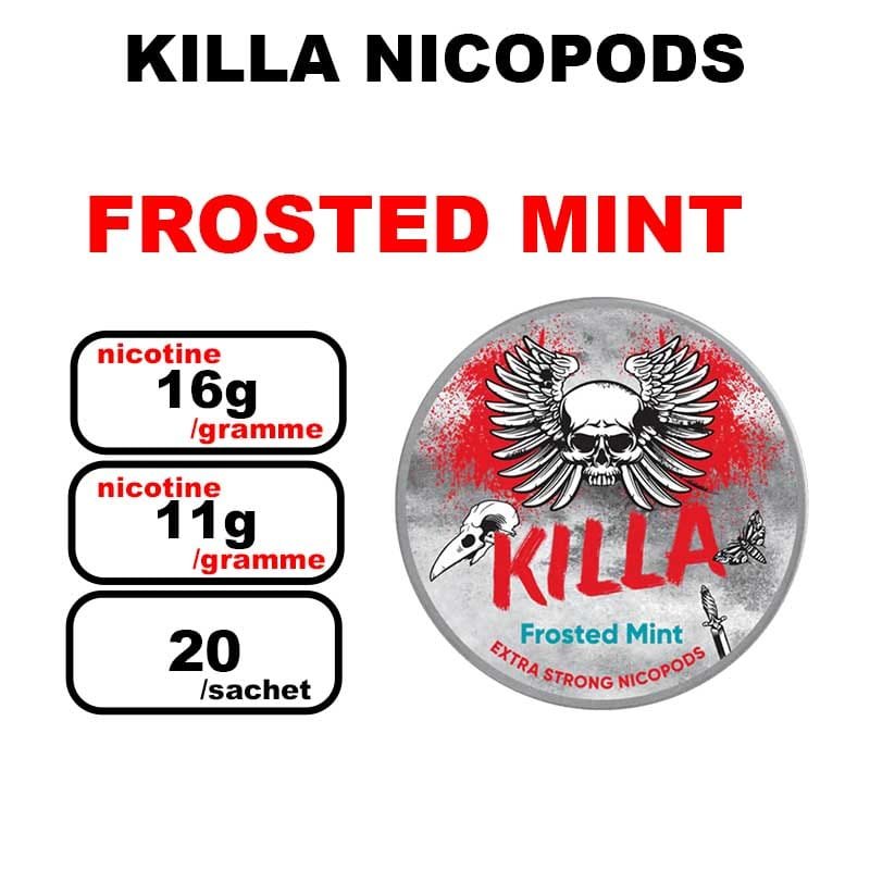 Snus KILLA 11mg Nicotine pouches sans tabac- frosted mint