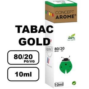 Conceptarome 10ml e-liquide saveur naturelle bio Sans additifs- tabac gold