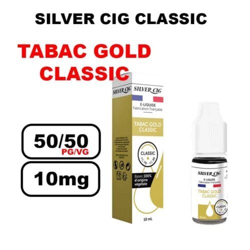 Silver cig classic 10ml saveur mono au bureau de tabac- gold classic