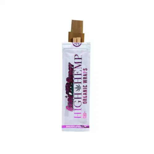 HIGH HEMP bare berry blunt Wraps chanvre naturel aromatisé sans tabac - x2 feuilles parfumées saveur fruitée pas cher