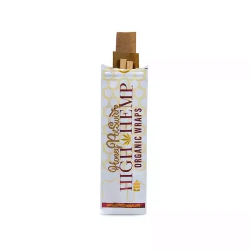 HIGH HEMP honey pot blunt Wraps chanvre naturel aromatisé sans tabac - x2 feuilles parfumées saveur fruitée pas cher