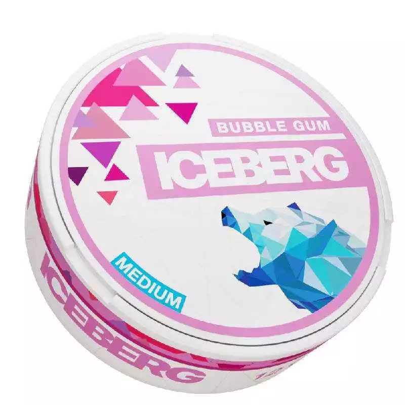 Snus ICEBERG bubblegum medium Nicotine pouches sans tabac Ultra strong