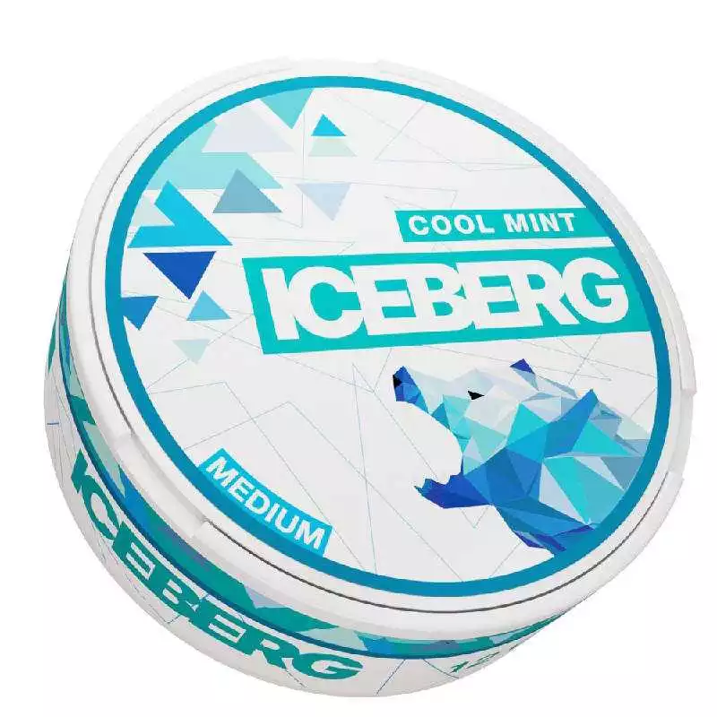 Snus ICEBERG cool mint Nicotine pouches sans tabac Ultra strong