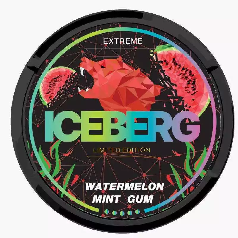 Snus ICEBERG watermelon mint gum Nicotine pouches sans tabac Ultra strong