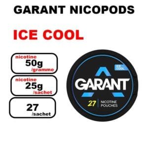 Snus GARANT Extreme 25mg Slim Nicotine pouches sans tabac- ice cool