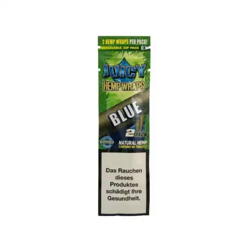 JUICY JAYS blue blunt Wraps chanvre naturel aromatisé sans tabac - x2 feuilles parfumées saveur fruitée pas cher