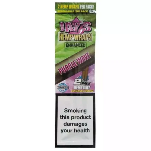 JUICY JAYS purple waves blunt Wraps chanvre naturel aromatisé sans tabac - x2 feuilles parfumées saveur fruitée pas cher