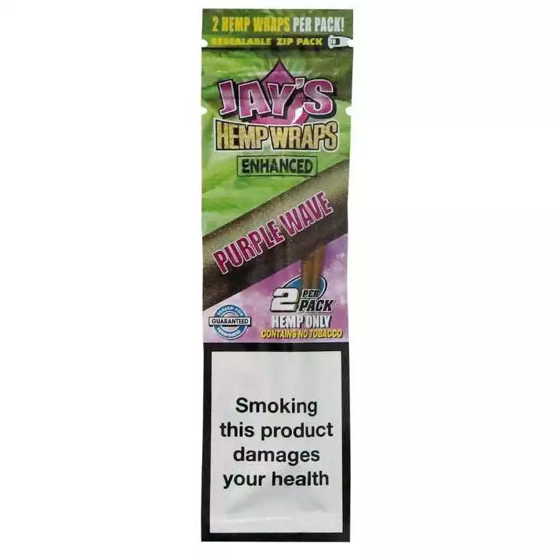 JUICY JAYS purple waves blunt Wraps chanvre naturel aromatisé sans tabac - x2 feuilles parfumées saveur fruitée pas cher