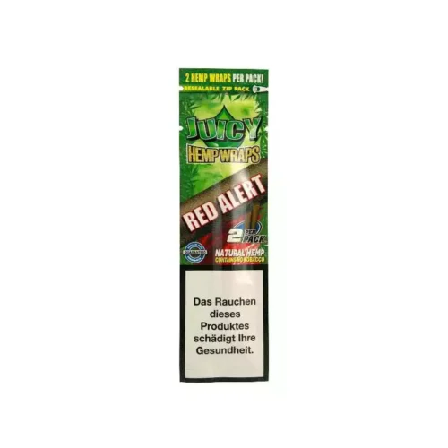 JUICY JAYS red alert blunt Wraps chanvre naturel aromatisé sans tabac - x2 feuilles parfumées saveur fruitée pas cher