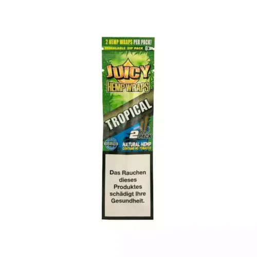 JUICY JAYS tropical blunt Wraps chanvre naturel aromatisé sans tabac - x2 feuilles parfumées saveur fruitée pas cher