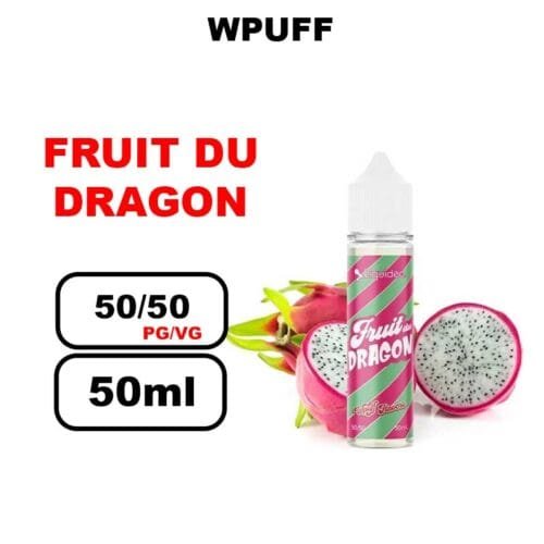 Liquideo Wpuff flavors 50ml E-liquide puff fruité Intense, Parfait pour vape longue durée- fruits du dragon